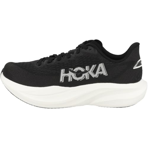 Hoka Women's Mach 7 Sneaker, Black/White, 7