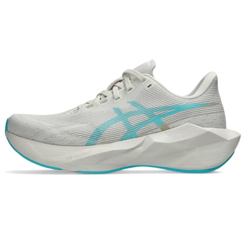 ASICS Women's NOVABLAST 6 Running Shoes, 8, Soft Oat/Energy Aqua