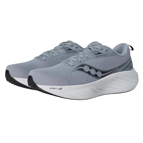 Saucony Men's Triumph 22 Sneaker, Flint/Black, 11