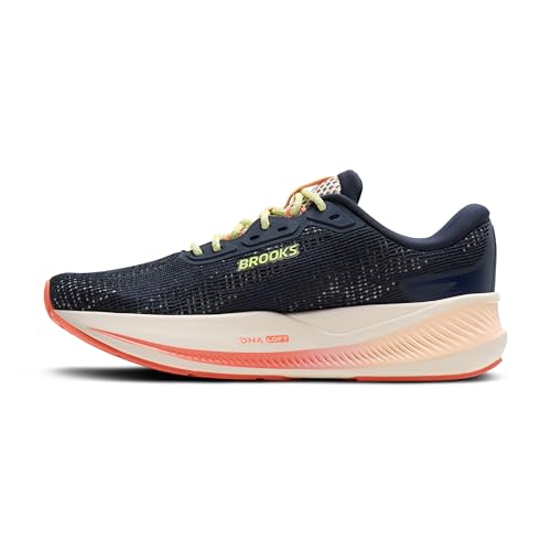 Brooks Women’s Revel Max Neutral Running & Walking Shoe - Indigo/Pastel/Quince - 7.5 Medium
