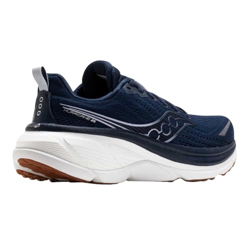 Saucony Men's Hurricane 25 Sneaker, Navy/Cloud, 11.5