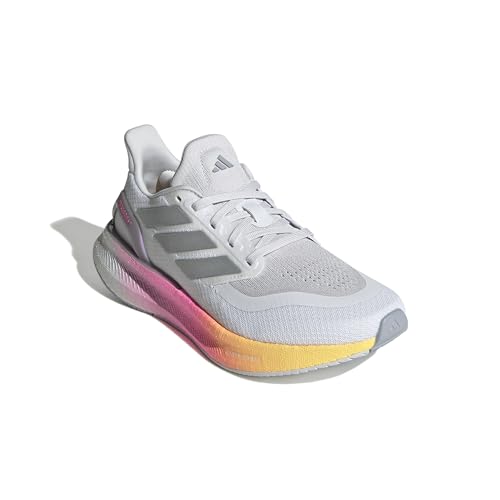Adidas Women's Pureboost 5, White/Silver Metallic/Spark, 10
