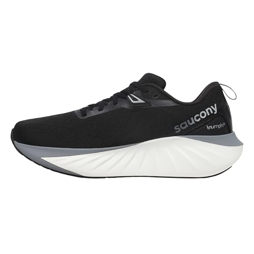 Saucony Men's Triumph 22 Sneaker, Black/White, 10.5