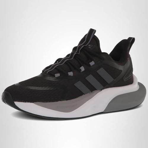 Adidas Men's Alphabounce+ Running Shoe, Black/Carbon/Grey, 12