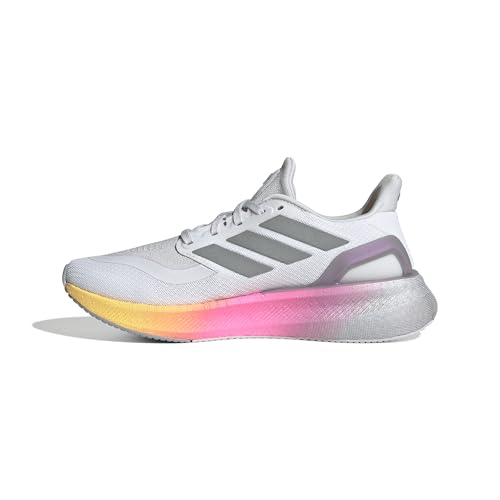 Adidas Women's Pureboost 5, White/Silver Metallic/Spark, 10