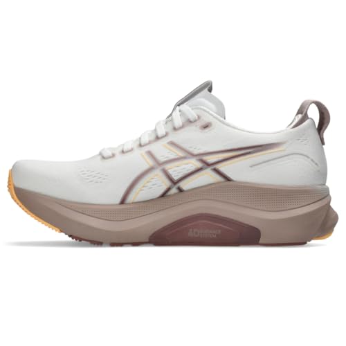 ASICS Women's Gel-Kayano 32 Running Shoes, 8, White/Orange Glow