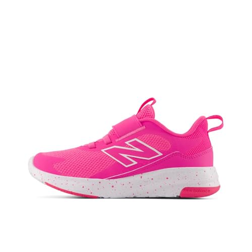 New Balance Kid's DynaSoft 468 V1 Slip-On Running Shoe, Pink Heat/Nb White, 13 Little Kid