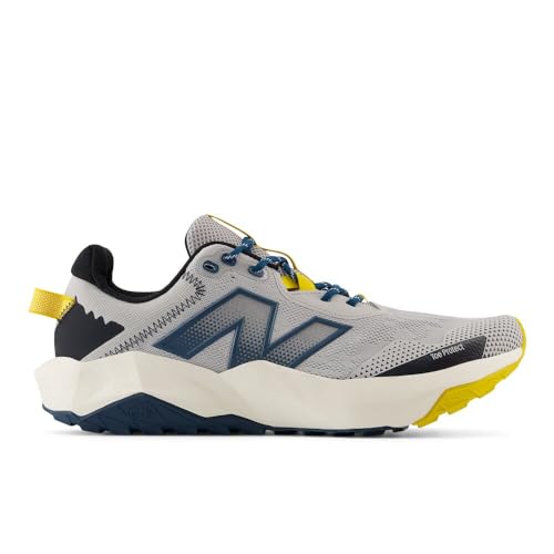 Men's New Balance DynaSoft Nitrel v6 Trail Shoes in Raincloud/Deep Sea/Firefly alternate view 3