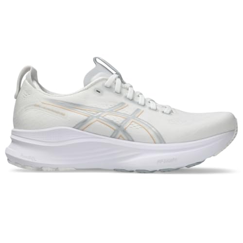 ASICS Women's Gel-Kayano 32 Running Shoes, 9.5, White/Champagne