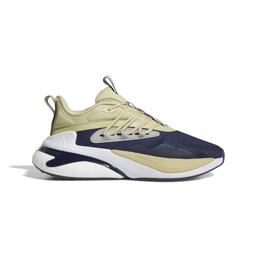 adidas Unisex-Adult Alphaboost V2, Collegiate Navy/Team Sand/White, 5