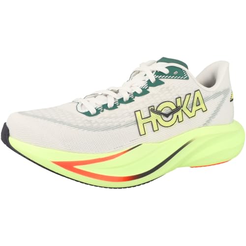 Hoka Men's Mach 7 Sneaker, Frost/Neon Yuzu, 11