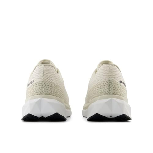 New Balance Men's FuelCell Propel V5 Running Shoe, Linen/Nb Navy/Neo Flame, 9 M