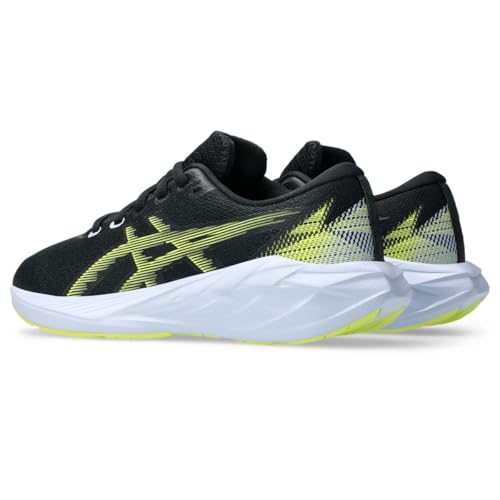 ASICS Kid's NOVABLAST 5 Grade School Running Shoe, 5, Black/Citron