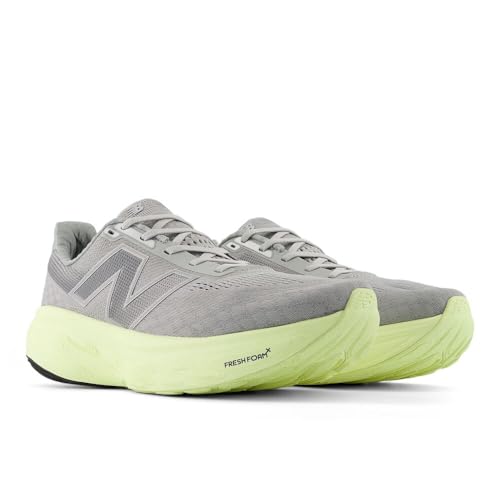 New Balance Men's Fresh Foam X 1080 V14 Running Shoe, Raincloud/Limelight/Silver Metalic, 11 M