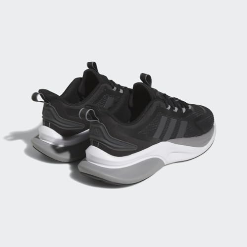 Adidas Men's Alphabounce+ Running Shoe, Black/Carbon/Grey, 12