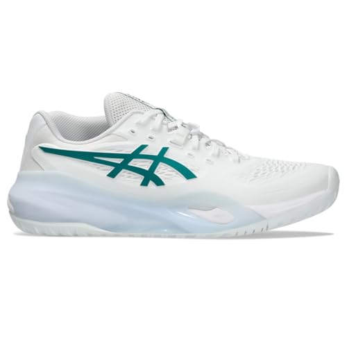 ASICS Men's Gel-Resolution X Tennis Shoes, 8.5, White/Pitch Green