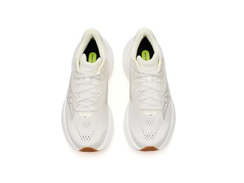 Saucony Women's Ride 19 Sneaker, Ivory/Gum, 8