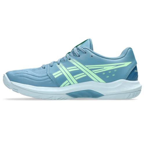 ASICS Men's POWERBREAK FlyteFoam Handball Shoe, 7, SABA Blue/Menthol