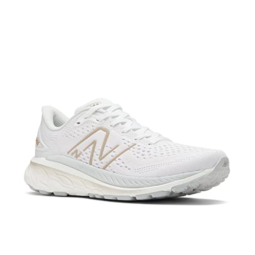 New Balance Women's Fresh Foam X 860 V13, White/Light Aluminum, 5 Wide
