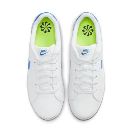 Nike Nike Court Royale 2 Next Nature Mens Sneaker, White/LT Photo Blue, 9 US