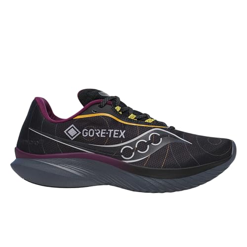 Saucony Men's Kinvara 15 GTX Sneaker, Black/Shadow, 14