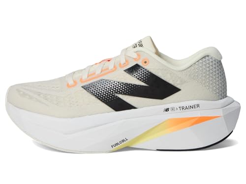 New Balance Women's FuelCell SuperComp Trainer V3 Running Shoe, Angora/Hot Mango/Black, 9 M