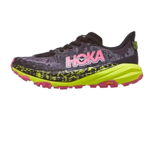 Hoka Women's Speedgoat 6 Black/Neon Hoka Citrus 6.5 Medium