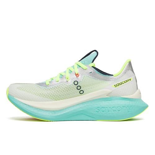 Saucony Women's Endorphin Pro 5 Sneaker, White/Splash, 5
