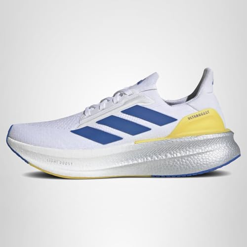 adidas Men's Ulraboost 5X, White/Blue/Yellow, 11