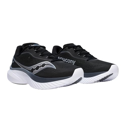 Saucony Women's Kinvara 15 Sneaker, Black/White, 10