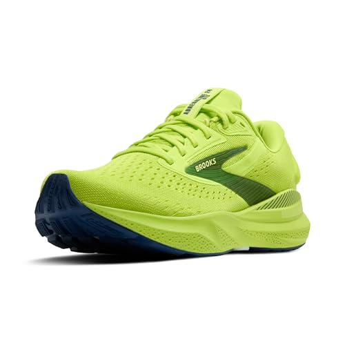 Brooks Men’s Adrenaline GTS 24 Supportive Running Shoe - Acid Lime/Sunny Lime/Navy - 8.5 Medium