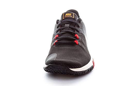 Nike Men's Nike Flex Control TR4 Athletic Shoe, Black/Solar-University RED-Total Orange-Pale Ivory, 10 Regular US