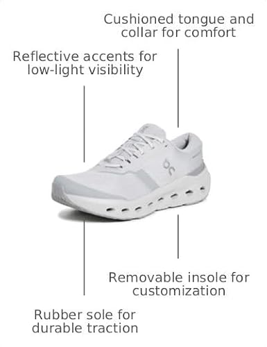 On Men's Cloudrunner 3 Sneakers, Glacier | Alloy, 13 Medium US
