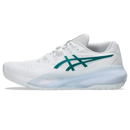 ASICS Men's Gel-Resolution X Tennis Shoes, 8.5, White/Pitch Green