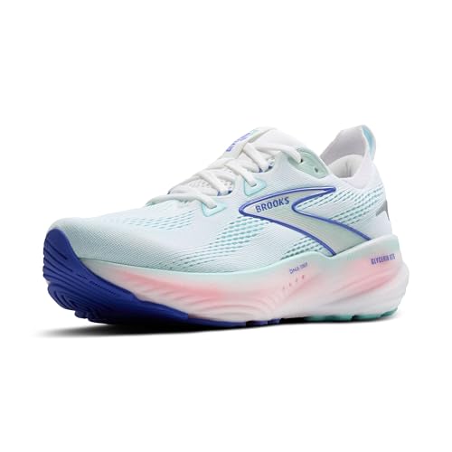 Brooks, Women, Glycerin GTS 22, White/Limpet Shell/Amparo Blue, 11.5, Medium