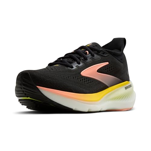 Brooks Women’s Glycerin 23 Neutral Running Shoe - Black/Peach/Nightlife - 8 Medium