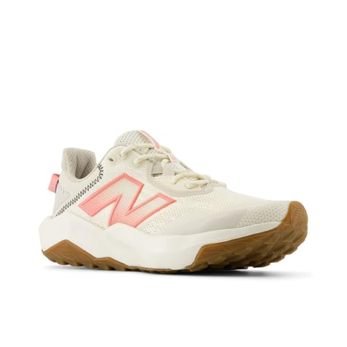 Women's New Balance DynaSoft Nitrel v6 Trail Shoes in Angora/Sunfade Red/Timberwolf alternate view 4