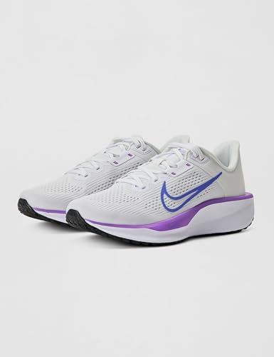 Nike Women's Quest 6 Road Running Shoes, White/Sapphire-Black-Bright Violet, 8.5 - alternate product view 6
