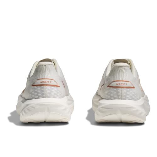 Hoka Women's Mach 7 Sneaker, Frost/Rose Gold, 9.5