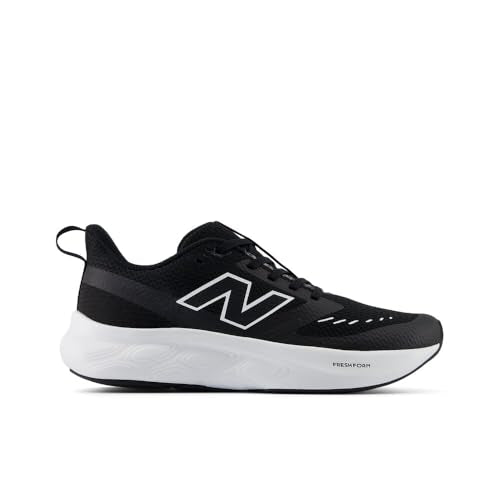 New Balance Kid's Fresh Foam 625 V1 Lace-Up Running Shoe, Black/White, 5.5 M Big Kid