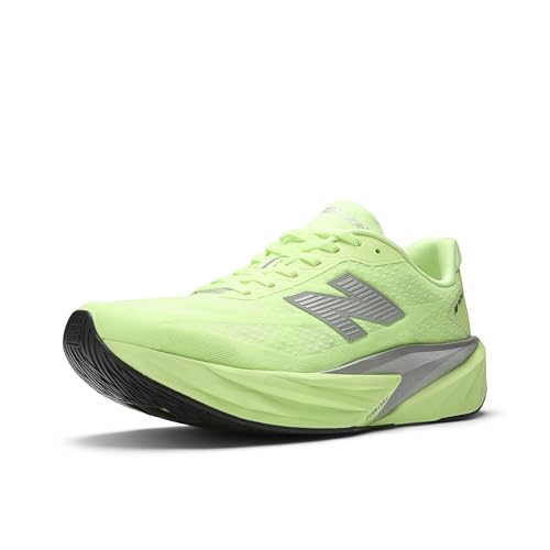 New Balance Men's FuelCell Rebel V5 Running Shoe, Mint Flash/Lab Green/Silver Metallic, 10.5 M