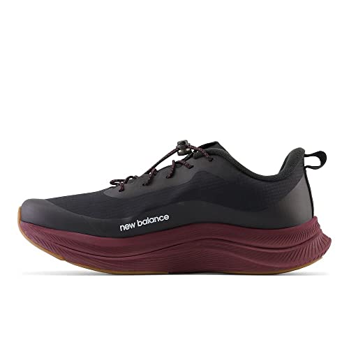 New Balance Men's Fuel Cell Propel V4 Permafrost Running Shoe, Black/Nb Burgundy, 7 M
