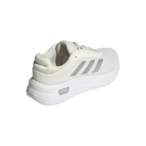 Adidas Womens Cloudfoam Comfy Sportswear, Off White/Silver Metallic/White, 11