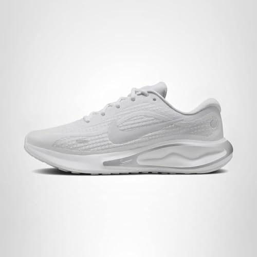Nike Women's Journey Run Road Running Shoes, White/White-Pure Platinum, 8.5