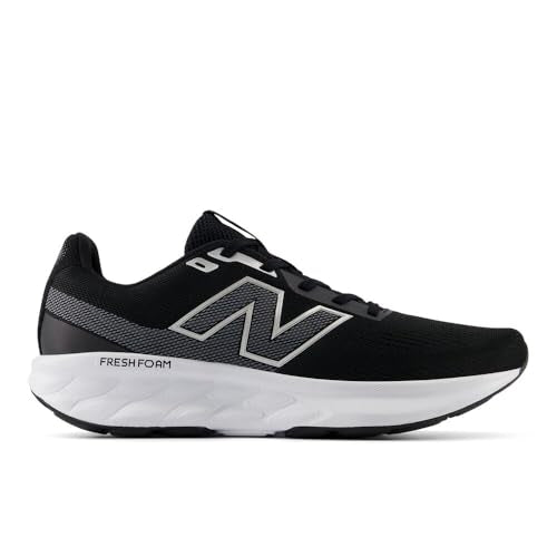 New Balance Men's Fresh Foam 520 V9 Running Shoe, Black/Castlerock/Silver Metallic, 12 W