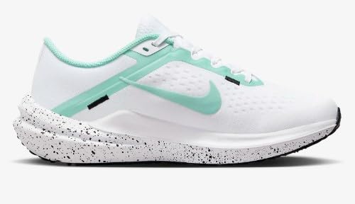 Nike Winflo 10 Women's Road Running Shoes (White/Black/Emerald Rise FN7106-100, US Footwear Size System, Adult, Women, Numeric, Medium, 6)
