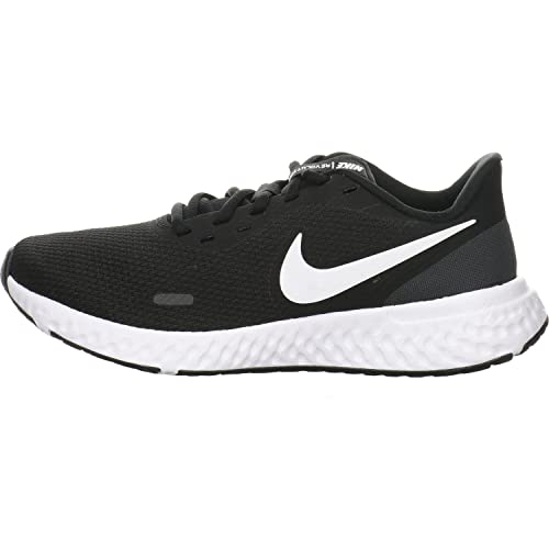 Nike Women's Women's Nike Revolution 5 Athletic Shoe, Black/White-Anthracite, 5 Regular US