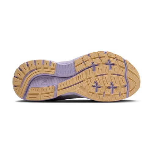 Brooks Women’s Trace 4 Neutral Running Shoe - Oyster/Purple/Sherbert - 9 Medium