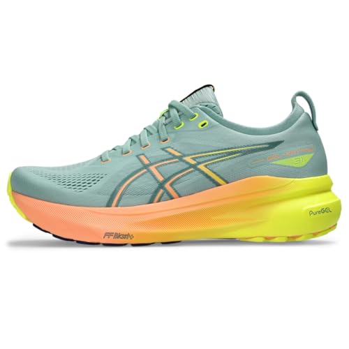 ASICS Men's Gel-Kayano 31 Running Shoes, 10, Light Celadon/Safety Yellow - product image