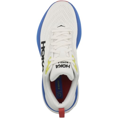 HOKA Mens Bondi 8 Textile Blanc De Blanc Virtual Blue Trainers 11.5 US